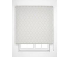 Estoralis Davos - Estor Enrollable Visillo Translucido, Blanco/Beige, 130 x 250 cm
