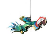 elobra lámpara Papagayo techo infantil para niños, madera, 40 W, color azul