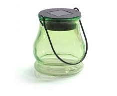 Solar Luz de cristal comoÂ -Â LÃ¡mpara de techo o mesa Luz con panel solar y led para la iluminaciÃ³n integrado en verde para jardÃ­n, Navidad, Interior y Exterior con Deko rellenable