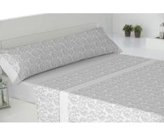 Todomueble Hierro Juego de Sábanas cama de 200, Algodón, Gris