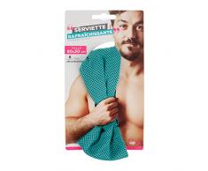 upfit - Toalla Deportiva - Tela alveolada - Permite la absorción del Sudor - Dimensiones: 80 x 30 cm - Color: Azul - Tamaño Ideal para Llevar en la Bolsa de Deporte - Sensación de frescura
