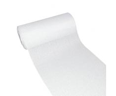 Deko AS Table Runner Shabby Chic in Linen Look 69-200-25-01 - Mesa de Comedor (20 cm, 25 m), Color Blanco