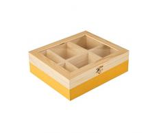 IBILI - Caja DE TE 6 Compartimentos Amarillo