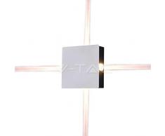 V-TAC Lámpara de Pared LED 4 W, Wall Light IP65 Forma Cuadrada, 4000 K