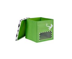 STORE.ITÂ âÂ Caja de Juguetes, Fieltro Transpirable materialbreathable Non Woven Fabric, Verde, 30Â x 30Â x 30Â cm
