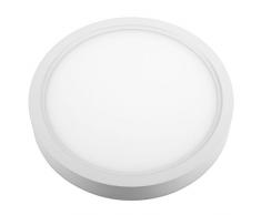 taloya Moon 12 W LED Panel Lámpara de techo lámpara de pared redondo plástico 960 lm 230 V, eficiencia energética A Luz de día color blanco luz de día Blanco 6000 K frío, 17 x 17 x 2.4 cm