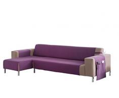 Martina Home Cubre sofá Chaise longue modelo Betta - Tela - Brazo izquierdo - color Lila - medida 240 cm ancho.