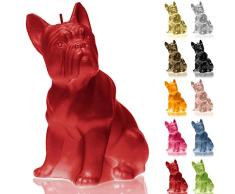 Candellana Hecho a Mano Bulldog Classic Vela de Regalo - Divertida - Vela Decorativa - Decoración del Hogar - Regalos para Amigos - Mecha de Algodón - Tiempo de Quemado 24h - Vela Red