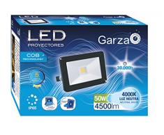 S 3 Modos Distintos de iluminaci/ón ip44 Garza Linterna proyector LED Recargable con bater/ía de hasta 12 Horas Que Hace de Power Bank luz fr/ía 6500k y 450lm Negro