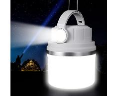 Livired Lampara Camping 4400mAh, Linterna Luz Camping con FunciÃ³n de Gancho y Linterna, para Cortes de EnergÃ­a, Senderismo, Emergencias