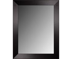 Lienzos Levante DATAB01-6 Espejo de Pared Baño o Recibidor, Madera, Wengué, 88 x 67 cm