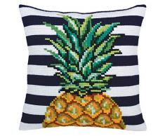 Collection dArt - Cojín (40 x 40 cm), diseño de piña, multicolor