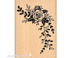 Florilèges Design fe116006 – Sello Madera Composición Floral Madera Color Madera 7 x 5 x 2.5 cm