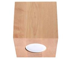 Sollux Lighting - Lámpara LED, madera, madera natural, 10 x 10 x 10