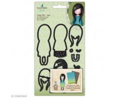 SANTORO GORJUSS - Almohadilla para decoupage, Placa de Metal, Negro, 25.5 x 14.7 x 2 cm