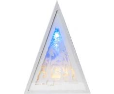 Star - Lámpara decorativa de madera, color blanco