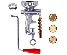 Prensa para pasta fresca con 3 hilos de latÃ³n y virola de aluminio | para espaguetis, macarrones y bucatini | MÃ¡quina de pasta Maker Cortador de pasta.Com [Made in Italy]
