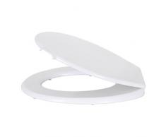 MSV 140716 - Asiento de Inodoro (Resina de Polipropileno, 37 x 46 x 2 cm), Color Blanco