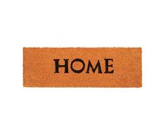 Relaxdays – Felpudo Home estrecho Coco de goma PVC antideslizante como Felpudo como Felpudo para balcón, terraza, tela, naranja, 25 x 75 x 1.5 cm