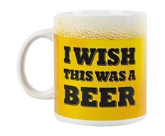 OOTB Taza de Porcelana, I Wish This Was a Beer, Amarillo, 15 x 14.2 x 12 cm