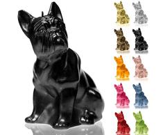 Candellana Hecho a Mano Bulldog Classic Vela de Regalo - Divertida - Vela Decorativa - Decoración del Hogar - Regalos para Amigos - Mecha de Algodón - Tiempo de Quemado 24h - Vela Black Metallic