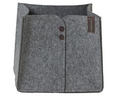 Sealskin Canasta de Almacenamiento Felt, 33 x 28 x 30 cm, Fieltro, Gris