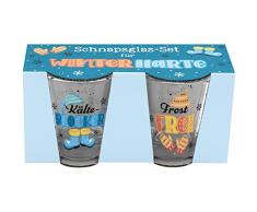 GRUSS & CO Juego de vasos de chupito para resistencia al invierno: bloqueador de frÃ­o y anticongelaciÃ³n: juego de regalo compuesto por dos vasos de chupito
