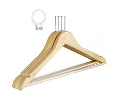 Wenko Perchas con Forma Hotel, Madera, MarrÃ³n, 3x45x23.5 cm