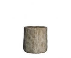 MICA Decorations Kyan Maceta, Cemento, Beige, 21 x 21 x 21.5 cm, 2 Unidades de Medida