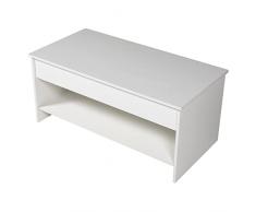 Happy Garden Mesa Baja Hedda con Tapa elevable Blanca