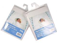 Ti TIN | Pack de 2 SÃ¡banas Bajeras para Cuna o Maxicuna | 100% AlgodÃ³n | SÃ¡banas Bajeras Ajustables con ElÃ¡sticos para BebÃ© | Pack 2 Unidades | Color Blanco | 70 x 140 cm