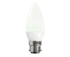 Oaks Lighting BC GBL4CANB22C27 B22 4 W Bombilla LED con forma de vela, transparente
