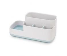Joseph Joseph - Bandeja de baño de fácil Almacenamiento, Color Blanco y Gris, plástico, Blanco y Azul, 11.9 x 11.6 x 24.9 cm