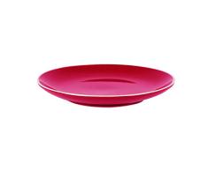 Vacchetti - Plato de postre de cerÃ¡mica, color rojo crema, pequeÃ±o
