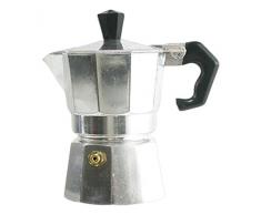 Home Caldo CaffÃ¨ -Cafetera Moka para Espresso, 3 Tazas, Aluminio, Gris, 15 x 8,5 x 15,5 cm