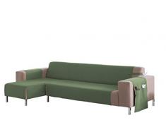 Martina Home Cubre sofá Chaise longue modelo Betta - Tela - Brazo izquierdo - color Verde - medida 280 cm ancho.