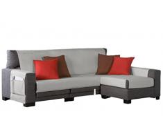 Zebra Textil Beret Protector de Sofa, Tela, Lino, Chaise Longue 235 cm. Derecha