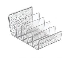 iDesign Organizador de cosméticos provisto de 5 compartimientos, Blanco, 10.16x15.24x7.62 cm