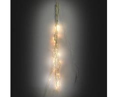 Vacchetti - Luz de ramas de 40 LED blanco cálido de mimbre, 5 cm de diámetro, 120 cm de altura fija
