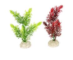 Aqua Della, Planta Artificial Colorida de plÃ¡stico Flexible ELODEA DENSA S - 13 cm, pie Resistente, Ofrece refugios y Lugares de reproducciÃ³n, Apto para acuarios y terrarios