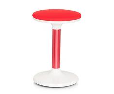HJH Office Top Work 77 Silla de Trabajo, Tela, Rojo, 30.00x40.00x45.00 cm