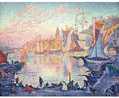 Legendarte Paul Signac El Puerto de Saint Tropez Impresión Digital sobre Lienzo, cm. 80x100