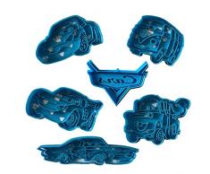 Cuticuter Cars Pack Cortador de Galletas, Azul, 16x14x1.5 cm, 6 Unidades