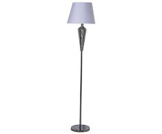 DRW Lampara de Pie de Metal en Plateado 37x166cm, Base 25cm