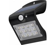 Goobay Aplique Solar LED con Detector de Movimiento, 1.5 W, Negro, 1,5 vatio