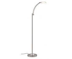Briloner Leuchten Lámpara de pie LED, 6 W, níquel mate