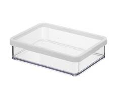 Rotho Premium Loft 1160300096 - Tarro, caja de almacenamiento aromática, fiambrera, plástico, exenta de BPA, adecuado para lavavajillas, contenido de 0,5 litros, forma cuadrada, aprox. 10 x 10 x 7.2 cm, transparente, plástico,