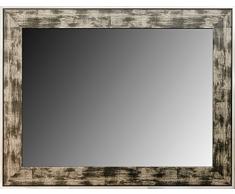 Lienzos Levante Espejo Decorativo baño/recibidor, Madera, Negro y Plata, 95 x 74 cm
