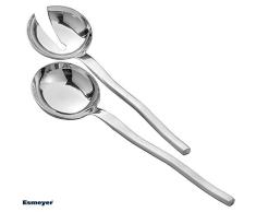 Esmeyer 290-006 Cubierto de Ensalada Wave, Acero Inoxidable 18/10 Forjado, 2 Piezas