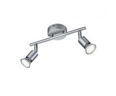 Reality Paris Barra Foco 2 Luces GU10, 3 W, TitÃ¡n, 8 x 25 x 13,5 cm